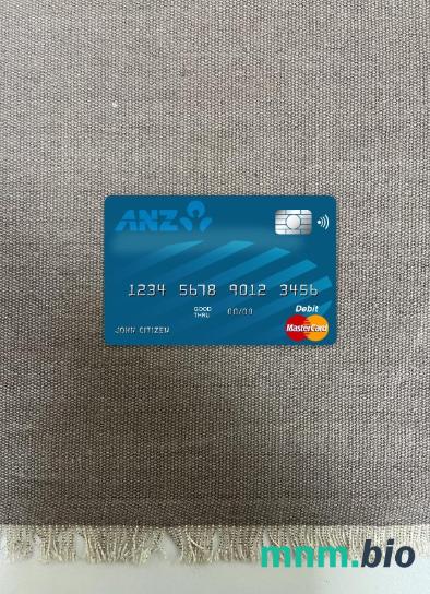 Australia Anz bank master card wygląd fotograficzny skan PSD + zdjęcie